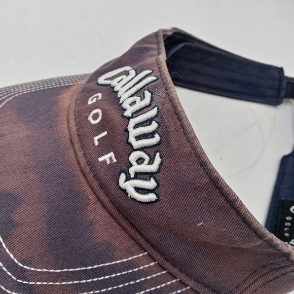Callaway Golf Visor Hat Cap Well Worn Adjustable Discolored Blue Sun Golfer - Picture 8 of 9
